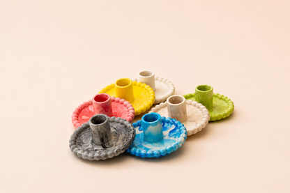 Perleglød lysestake